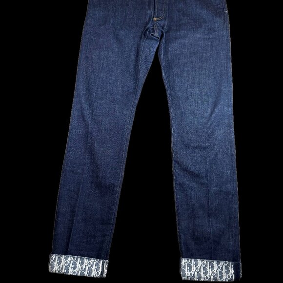 Authentic DIOR Men's Denim Pants w/ Cuff - Size 36 - Picture 1 of 8